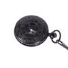 Large Black Chunky Chain Pocket Watch with Double Roman Numerals & Openwork Lace