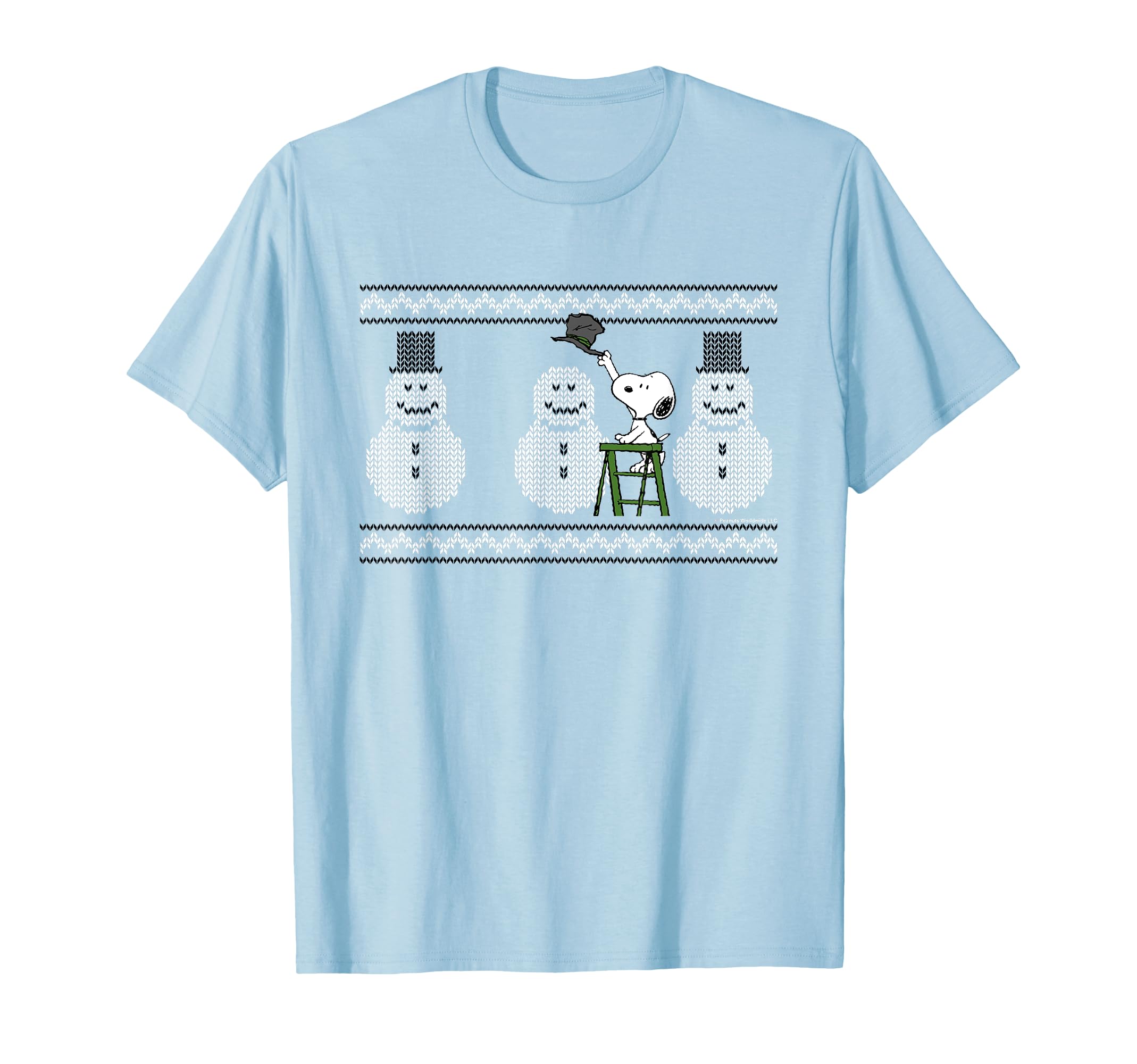 

Футболка Peanuts Christmas Snoopy Building A Snowman