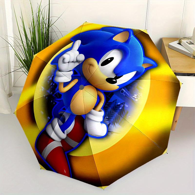 

Sonic the Hedgehog Classic Logo Umbrella, Portable 3 Fold Compact Umbrella for Men & Women,S26