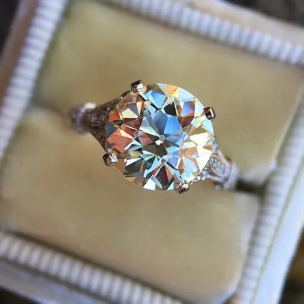 Fashion Versatile Cubic Zirconia Ring For Women Simple Stylish Wedding Bride Accessory Party Jewelry Drop Shipping