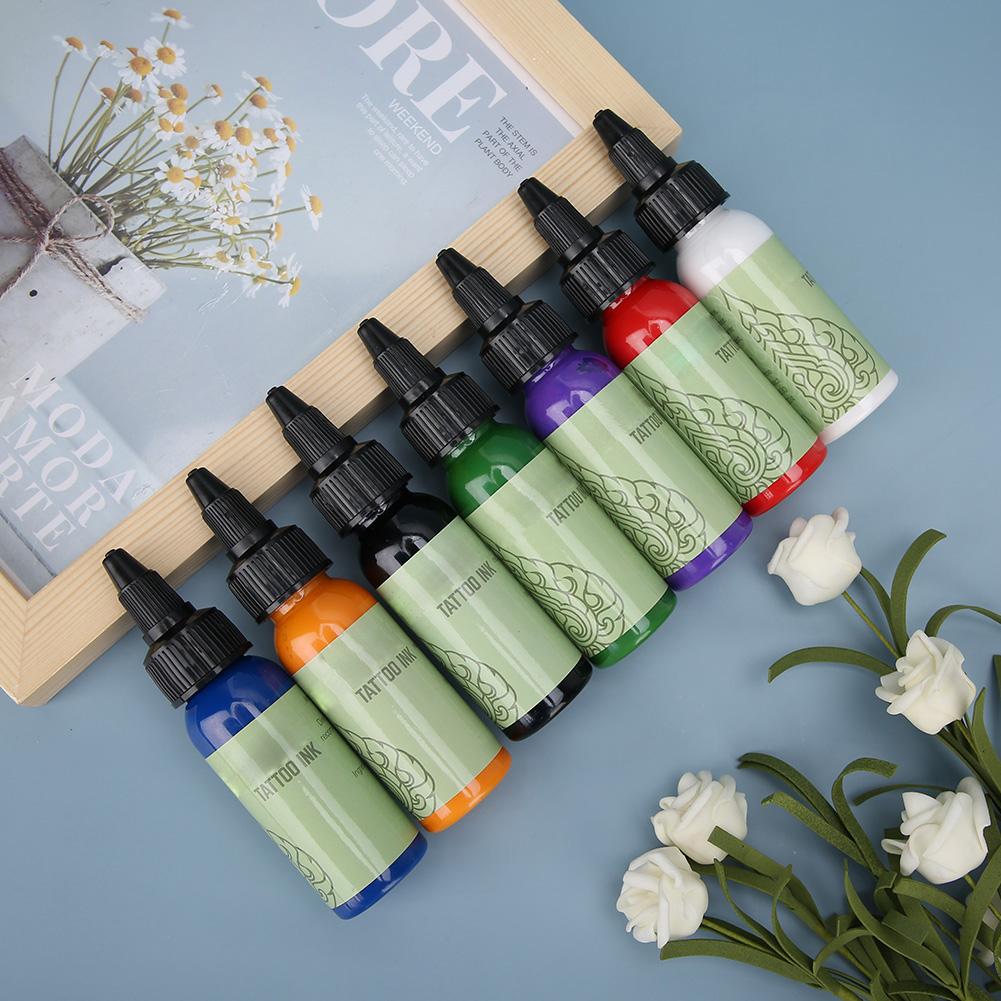 7pcs Professional Tattoo Ink Set Long Lasting Fast Coloring Tattoo Pigment (207.2ml)