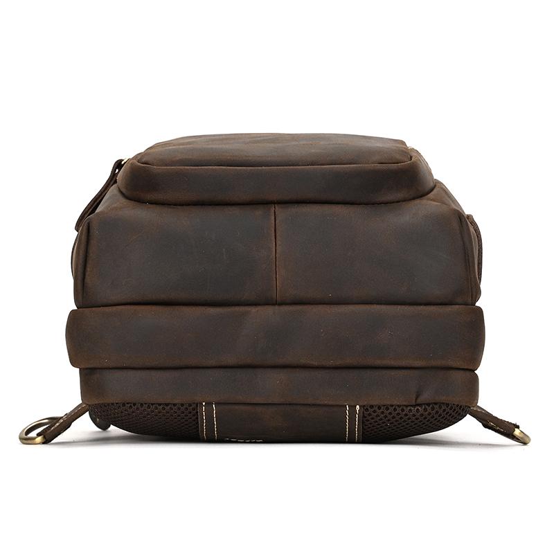 High Capacity Leather Chest Bag For Men Crossbody Bag Single Shoulder Bagpack Man Leather Travel Chest Bag Pack Genuine Leather