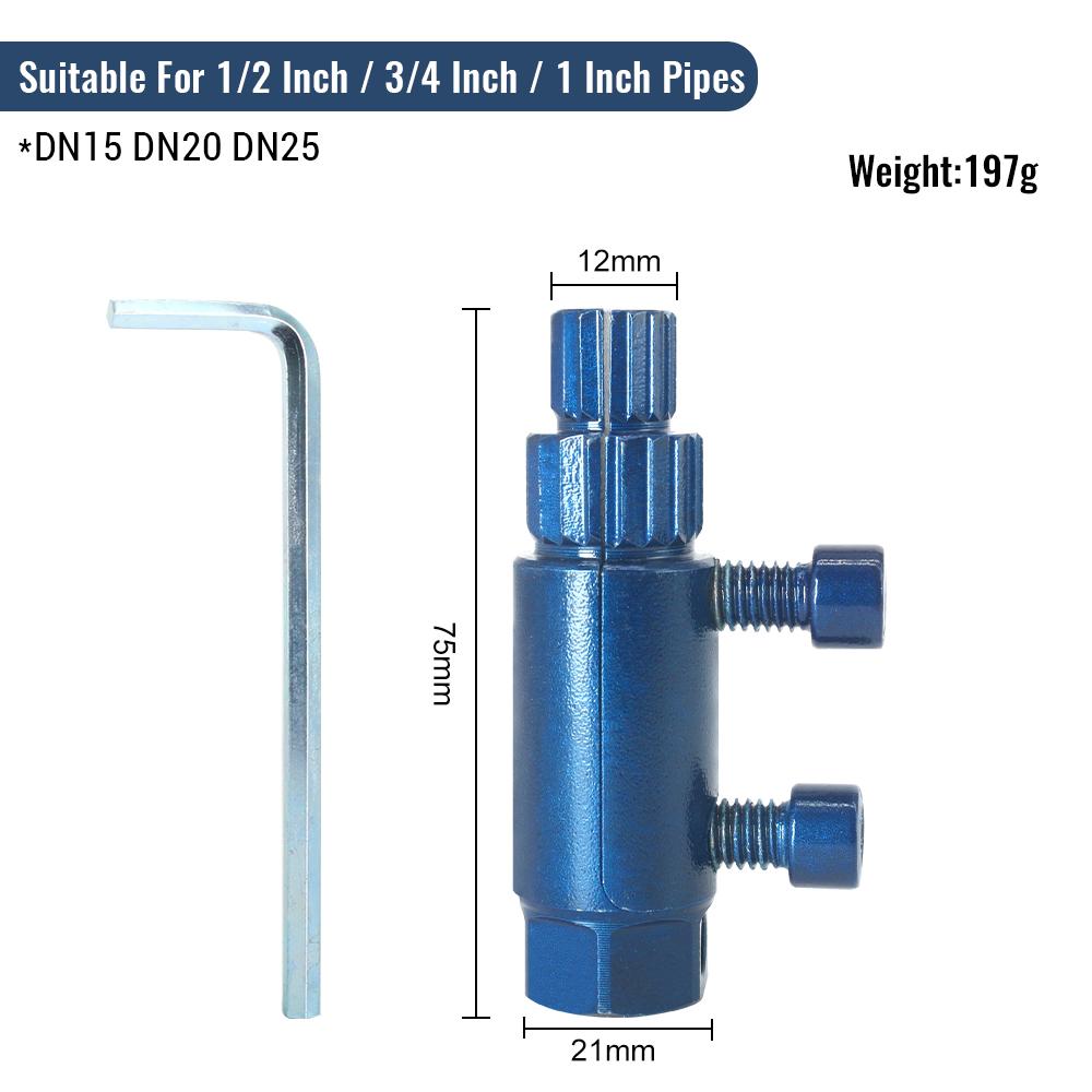 

Извлекатель сломанной резьбы для труб 1/2-3/4-1 дюйм DN15/20/25 Инструмент для удаления сломанной резьбы в кранах/угловых клапанах