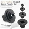 Impact Driver Socket Adapter Set 3/4" To 1" 1/2" To 3/4" 3/8" To 1/4" Low Profile Reducer For Hand Tools Wrench Accessories