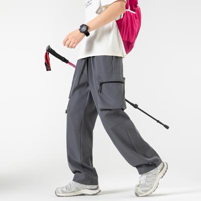 Men's Overalls, Two Drawstrings for Trousers, Multi-bag Casual Pants, Functional Breathable Paratrooper Pants