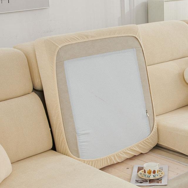 Eifloy High Stretch Seat Cushion Cover Individual Cushion 2 3 4 Seats Couch Slipcover Chenille Furniture Protector For Cats Kids