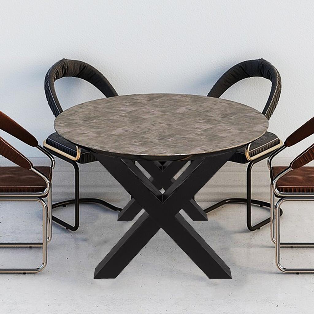 Metal Table Legs 28.4 X 31.1 Inch Black Table Legs Premium Steel Table Legs with X-frame Style Steel Bench Legs Country Style Table Legs Furniture Leg