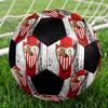 SIZE 5 Sevilla FC Soccer Ball Colorful All Ages Machine Stitched PVC Competition Ready Durable High-Bounce