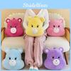 Adorable Animal Plush Bear Hand Warmer With Soft Blanket And Supportive Pillow Design