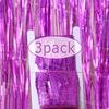 3Pack Valentines Day Party Backdrop Decorative Curtains Bachelorette Party Backdrop Metallic Foil Tinsel Fringe Curtain Christma