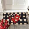 Valentine's Day Doormat Pink Red Heart-shaped Polka Dots Welcome Doormat Living Room Carpet Entrance Porch Decoration Rug