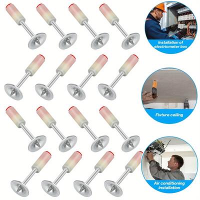 50 Pcs Mini Gun Nails, 7.3mm Nail Round, Steel Nail Pneumatic Rivets, Ceiling Cable Installation and Maintenance Accessories.