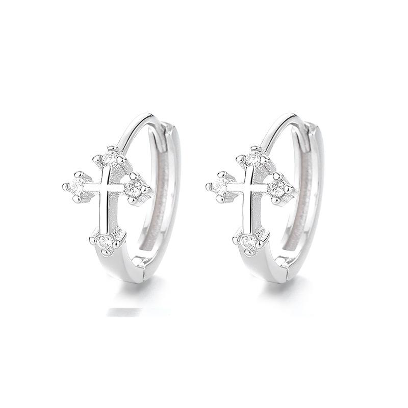 

Cross Ear Buckle Women S Earrings Trend Earrings Premium Earrings Women S Simple Earrings 925 silver платиновий