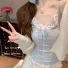 Plus Size Bow Lace Trim Sexy Camisole Tank Top for Women - Summer Loose Fit