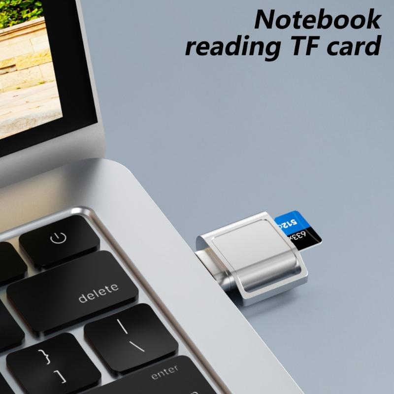 Aluminum USB Type C Memory Card Adapter Small Designs Travel Friendly Tiny Adapter Suitable for Mobile Devices