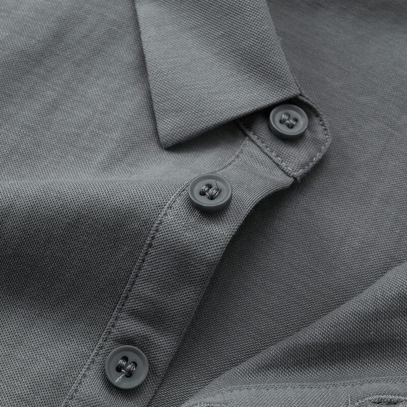 Dibinze Men's Plus Size Solid Business Casual Polo Shirt
