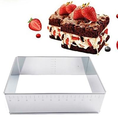 Rust-proof Adjustable Cake Mold DIY Dessert Baking Mould Multi-Functional Mousse Cake Ring  Dough