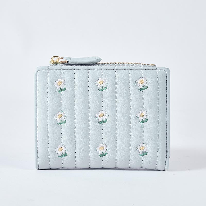 Women's Floral Zipper Card Holder & Coin Purse – Short and Simple Design for Summer