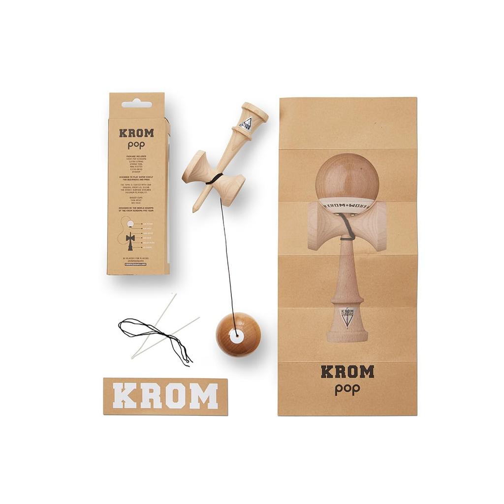 Kendama KROM POP Chrome Pop LOL Sticky Clear (Naked)