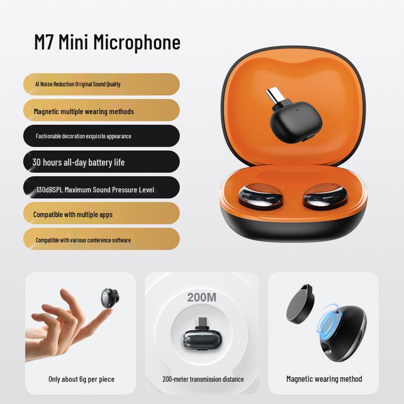 

Mini M7 Smart Wireless AI Mic AI noise reduction Android port M7