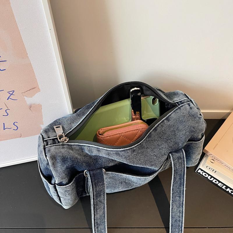 Denim Bag Women's Portable Shoulder Crossbody Bag Commuter Tote Bag