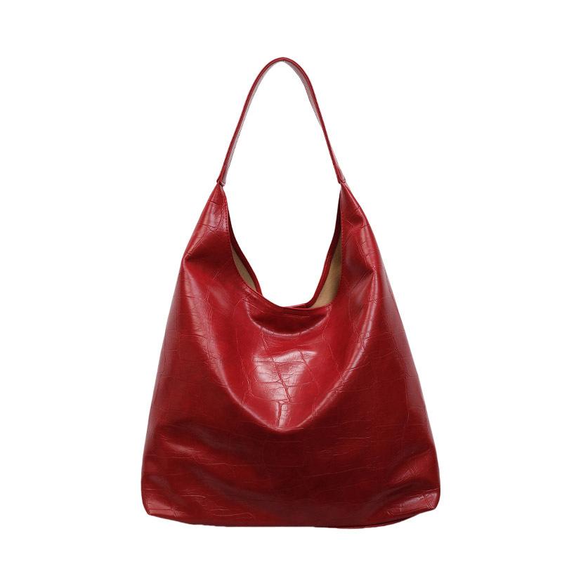 

Новая повседневная модная сумка большой вместимости женская сумка через плечо бордовый