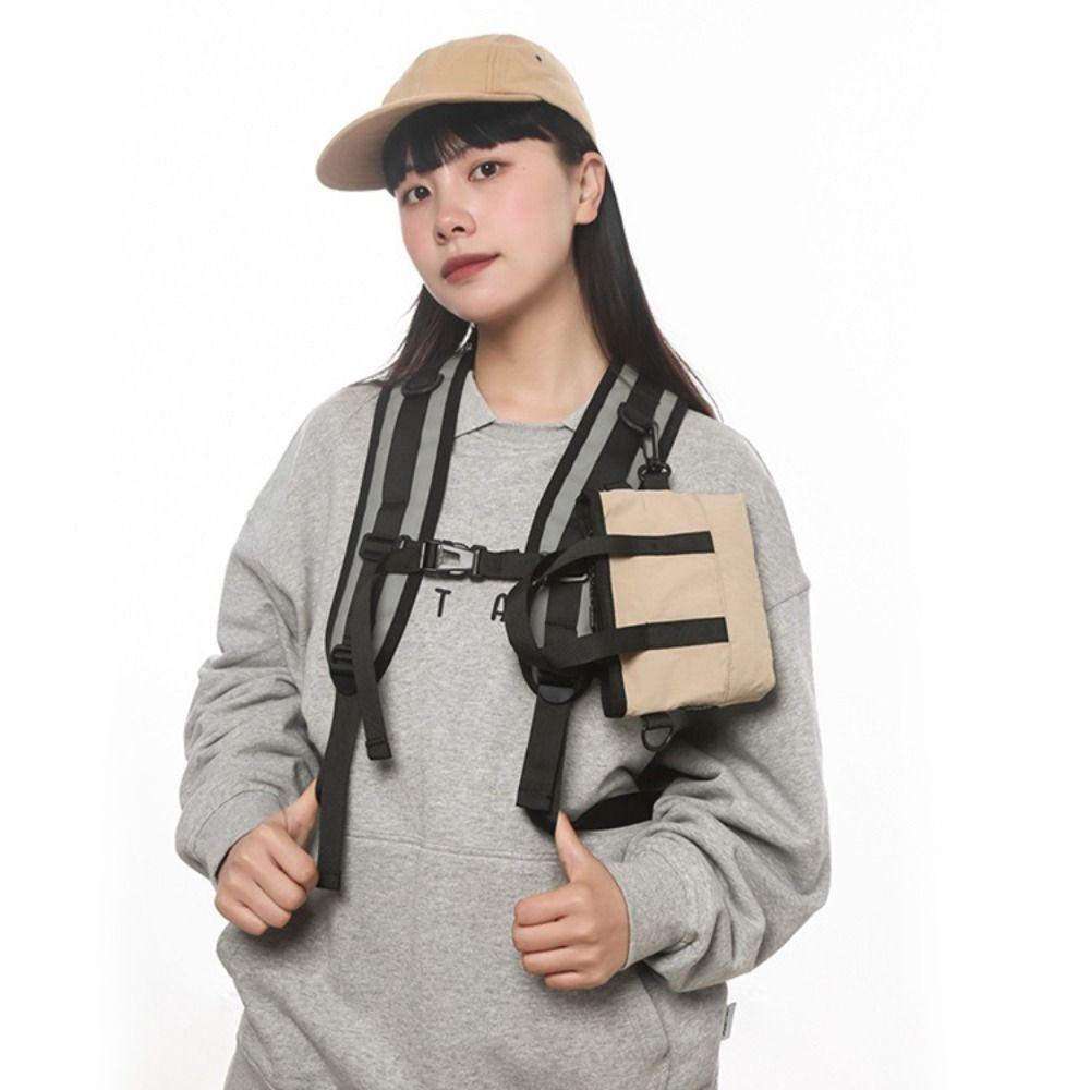 

Harajuku Mobile Phone Pack Nylon Men Purse High Quality Single Shoulder Bag Travel чорний