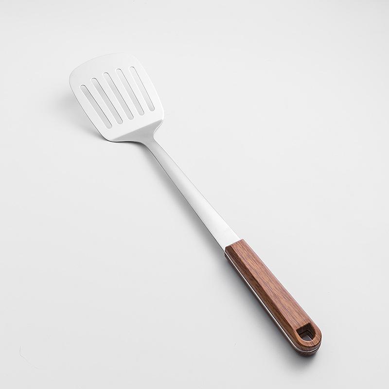 HANYANG Stainless Steel Stir-fry Spatula Large Soup Spoon Thickened Handle Spatula Cookware