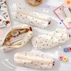 Kawaii Pencil Case Homemade Simple Small Floral Pen Bag Cute Mini Stationery Storabag Learning Office Supplies Stationery