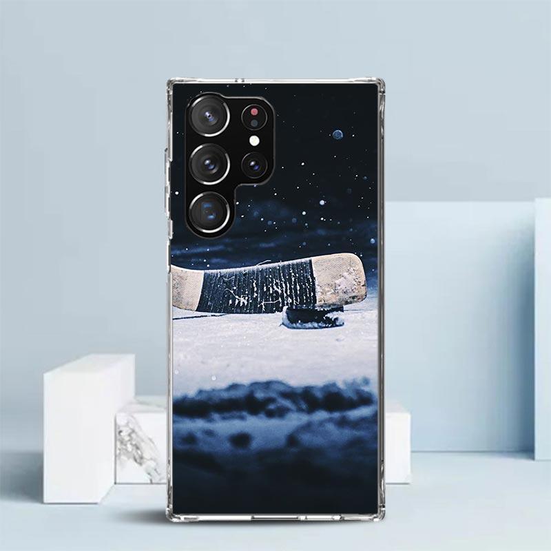 Ice Hockey Rink Sport Phone Case For Samsung Galaxy S24 S25 Edge S26 Ultra S22 S23 Plus S21 + S20 FE Soft TPU Back Cover Galaxy
