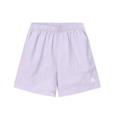 Outdoor Series Solid Color Mid-Rise Breathable Versatile Loose Fit Casual Shorts Women Shorts Cool-Purple 962526501-2