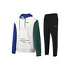 Li-Ning Color Block Hooded Fleece Sweatshirt And Cuffed Sports Pants Set Unisex Sweatshirt And Pants Set AWDSD49-1+AYKS419-1