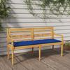 Day and Night - Day and Night Batavia Bench with Blue Cushion Solid Teak Wood 150 Cm