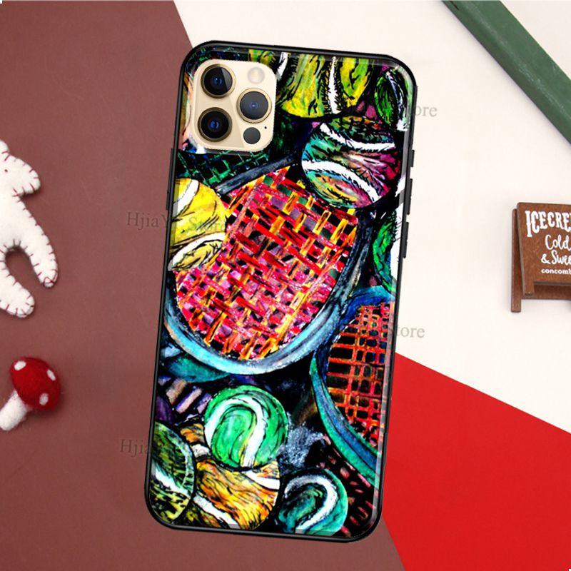 Tennisschläger Tennisball TPU Hülle Für iPhone 11 14 Pro Max 12 13 mini X XS Max XR 5S SE 2020 6S 7 8 Plus Rückabdeckung