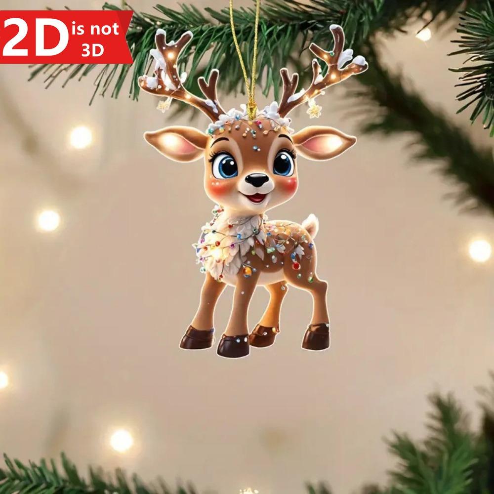 Reindeer with Christmas Lights - Versatile decor for cars & trees. Ideal for Halloween, Christmas, and Valentine's Day.