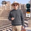 Men's Fleece-Lined Thermal Crewneck Knit Sweater