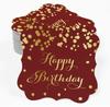Inkdotpot Real Gold Foil Bracket Shape Paper Hang Tags Happy Birthday Favor Tags Pack Of