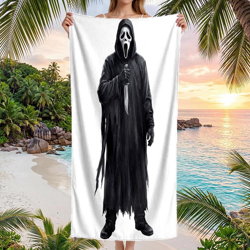 Large Beach Towel Quick Dry Absorbent Towel For Beach IndoorScream Ghostface