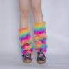 Furs Leg Warmer Winter Furry Long Boot Cuffs Fuzzy Shoes Cover Party Costume