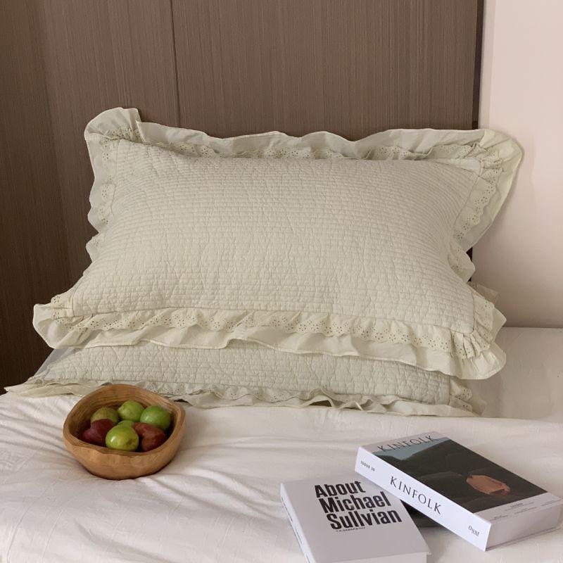 Korean Adult Double-layer Ruffled Lace A Pair of Pillowcases