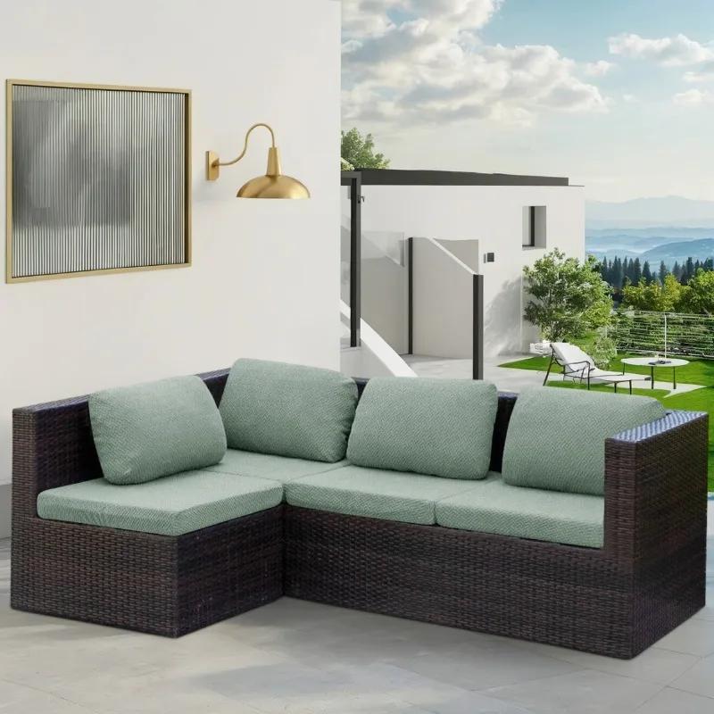 1/2/3 Seat Patio Chair Seat Covers Outdoor Sofa Cushion Slipcover Thicken Garden Lounge Chair Cushion Replacement Seat Covers