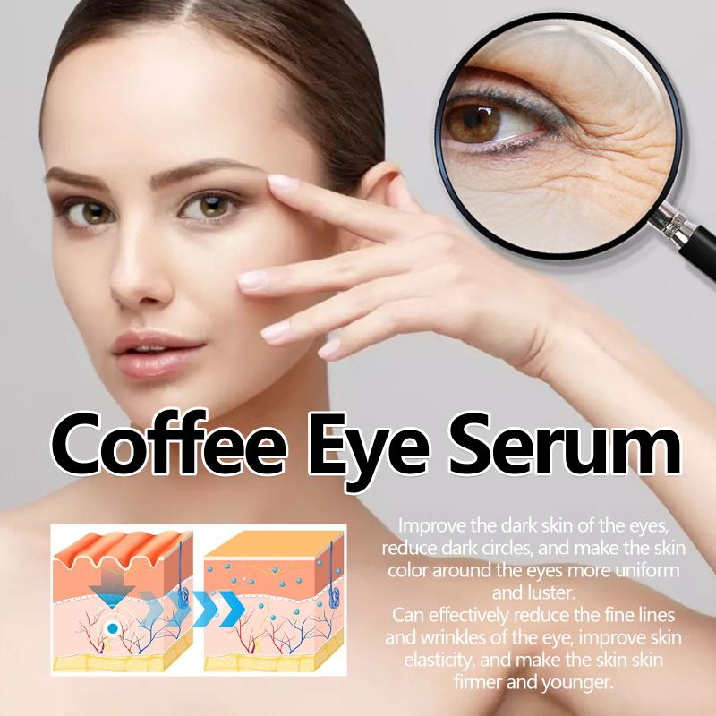 Coffee Eye Serum Remove Dark Circles Firming Eye Skin Lifting Anti Puffiness Moisturizing Tighten Eye Bags Serum