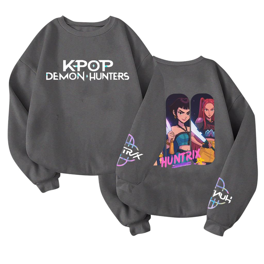 Children's Fashionable Lightweight Long-sleeved Round Neck Pullover With Pockets Printed Pullover