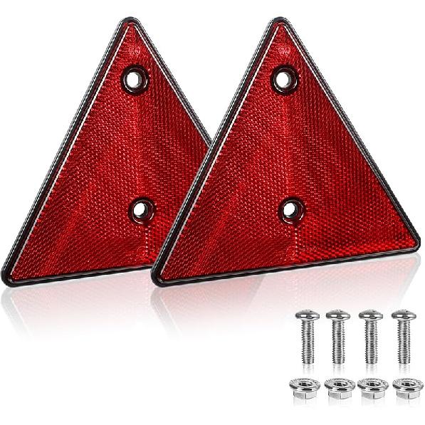 10 Pack Safety Reflectors Red Self Adhesive Rectangle Reflector For Mailboxes Trailer Caravan Truck Lorry Or Agricultural Machines