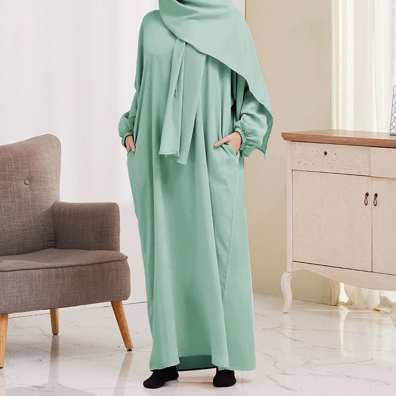 XG2057 Women's Hooded Long Robe Dress - Middle Eastern & Turkish Style
