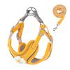 Dog leash, three-dimensional cute cartoon chest back small dog vest type anti-break free dog walking leash