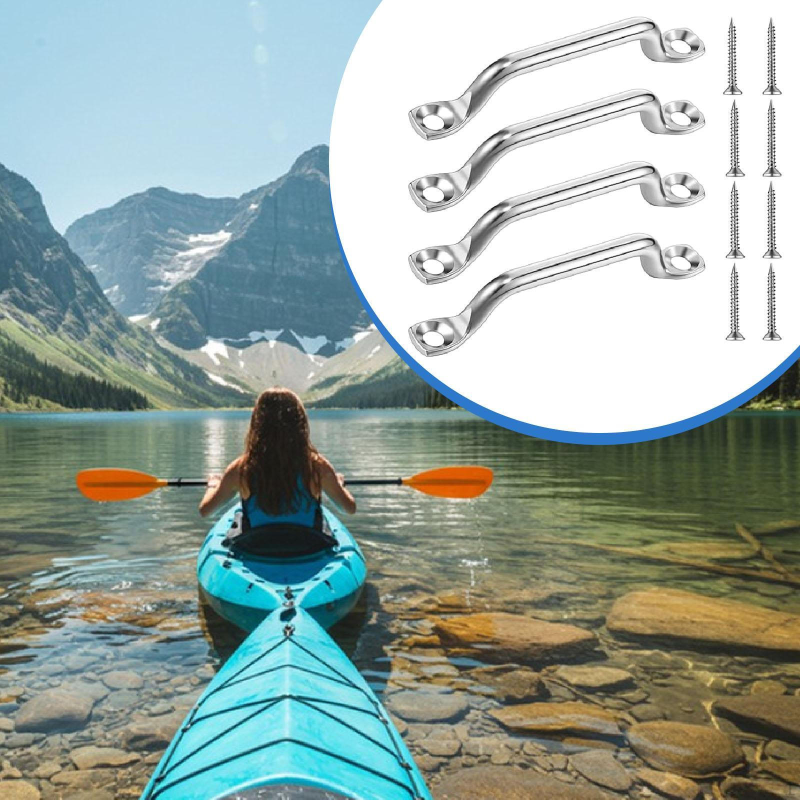 

4Pcs Bimini Top Strap Pad Eye Footman Loop Stainless Steel Accessories Boat for Buggy