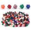 30pcs 7mm Resin Coral Flower Beads Multicolor Loose Spacer Beads For DIY Jewelry Making Necklace Bracelets Earrings Accessories