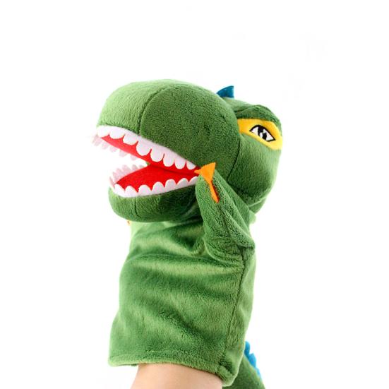 Cartoon Dinosaur Plush Soft Hand Puppet Kids Toddler Pretend Playing Toy Gift