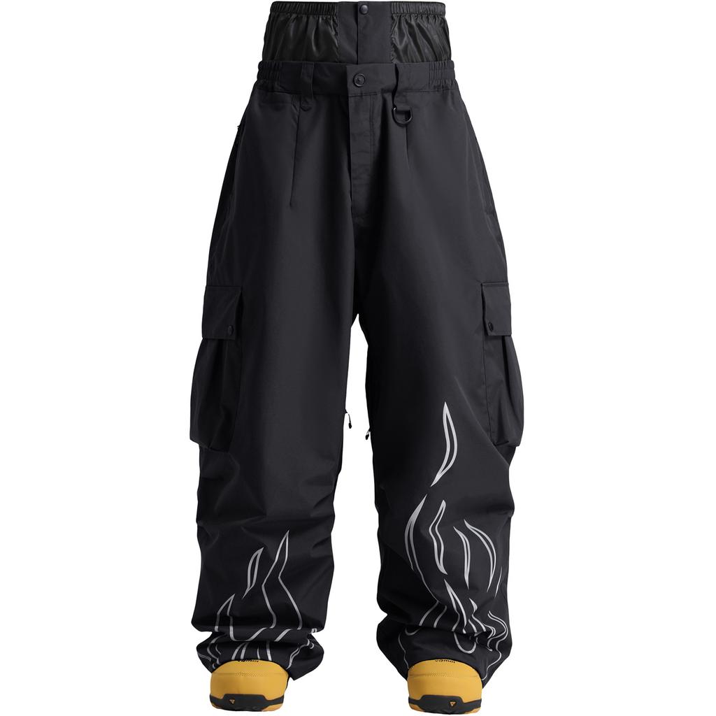 Mens and Womens Baggy Ski Pants Waterproof Windproof Snowboarding Pants Insulated Winter Outdoor Hiking Warm Skiing Pants Loose Sport Snow Pants